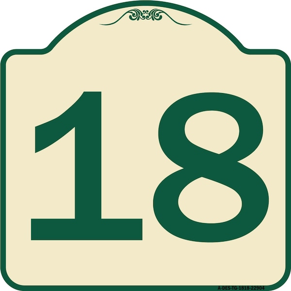 Signmission Designer Series Sign-Sign W/ Number Heavy-Gauge Aluminum Sign, 18" x 18", TG-1818-22904 A-DES-TG-1818-22904 - main